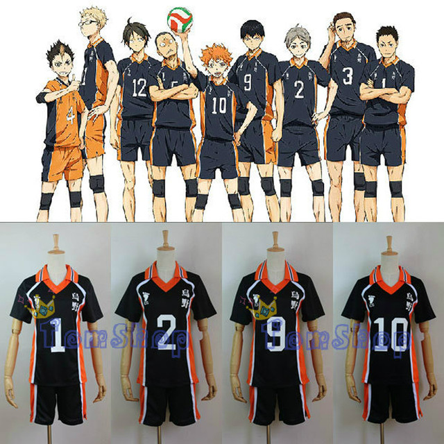 Anime Haikyuu!! Karasuno High School Volleyball Club Hinata  Shyouyou/Kageyama Tobio Jersey Cosplay Costume 8 Numbers to Choose